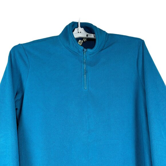ButterFleece Womens XL Teal Fleece Pullover Quarter Zip Lightweight Warm Top - Picture 6 of 8